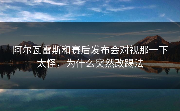 阿尔瓦雷斯和赛后发布会对视那一下太怪，为什么突然改踢法
