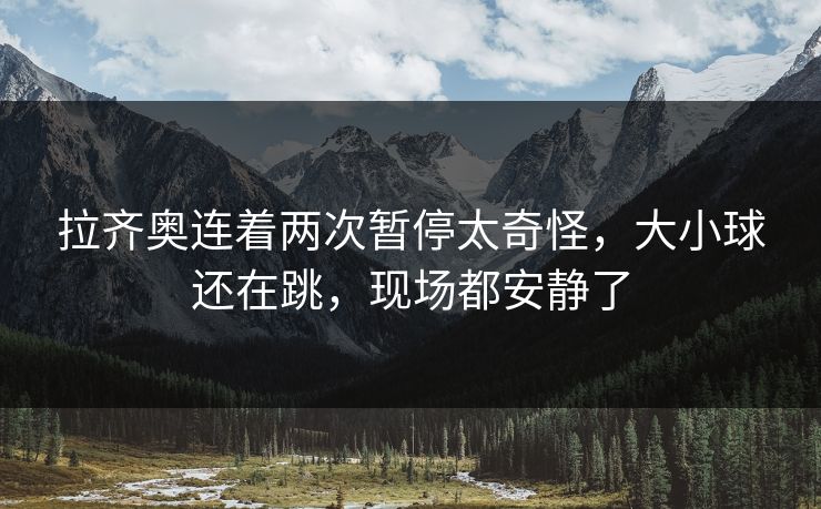 拉齐奥连着两次暂停太奇怪,大小球还在跳,现场都安静了 拉齐奥连着两次暂停太奇怪,大小球还在跳,现场都安静了